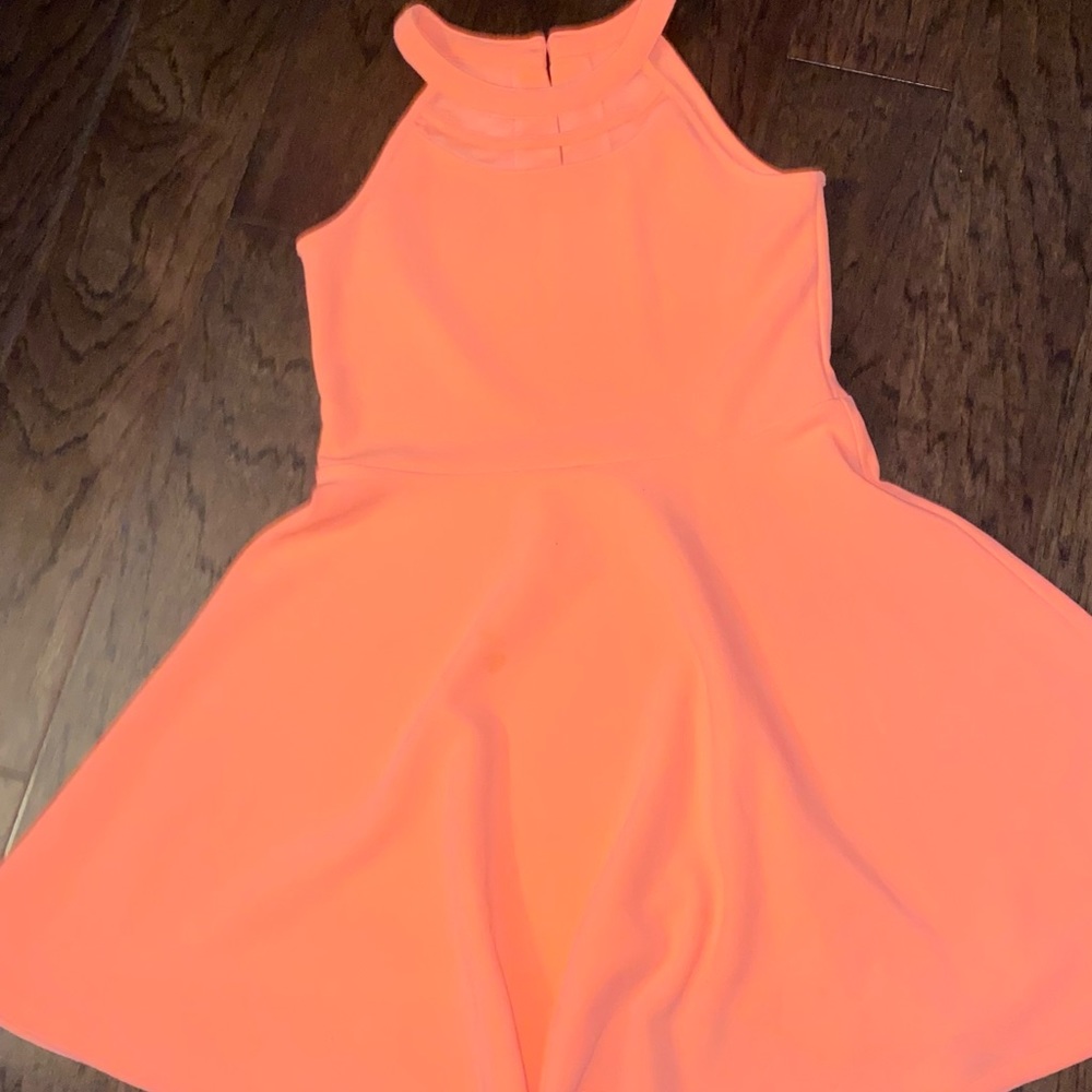 Childrens peach zipper dress | size XXL(16)